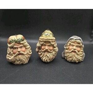 Rare Vintage 90s Walnut Ridge Collectibles St. Nick  Christmas Ornaments Set/3!